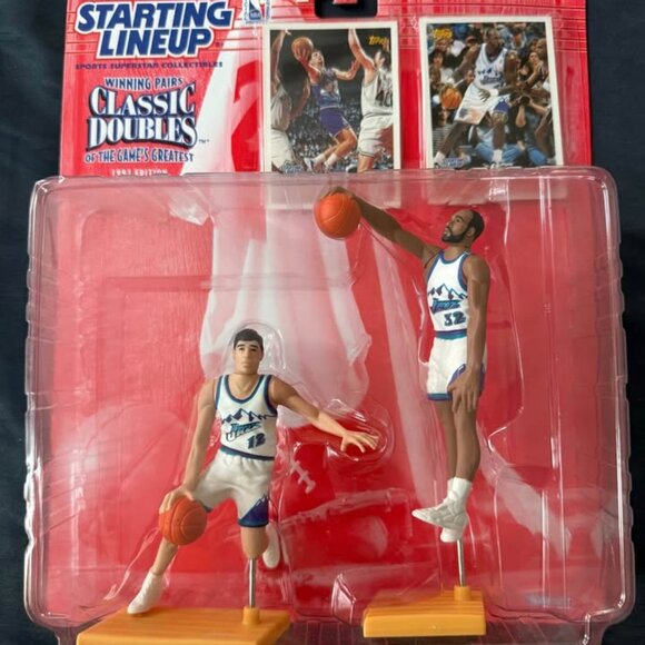 John Stockton and Karl Malone Classic Doubles STARTING LINEUP (1997) - Picture 1 of 2